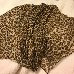 Sheer Animal Print Scarf
