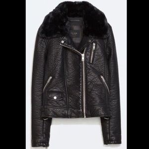 Zara faux leather jacket