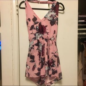 Pink floral Foreign Exchange romper