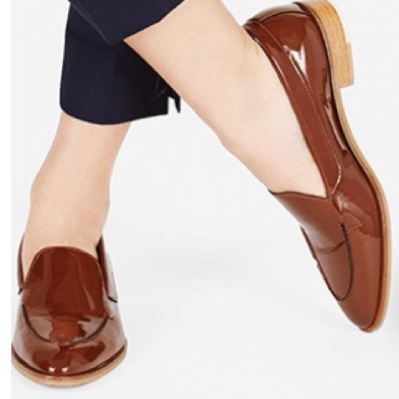 EVERLANE Modern Loafer, Brown Patent Leather