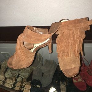 Jessica Simpson Fringe Open Toe Booties