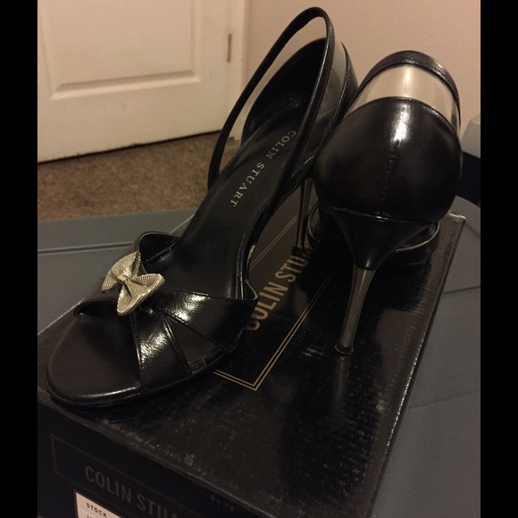 Colin Stuart Black peek a boo toe heel - Picture 2 of 2