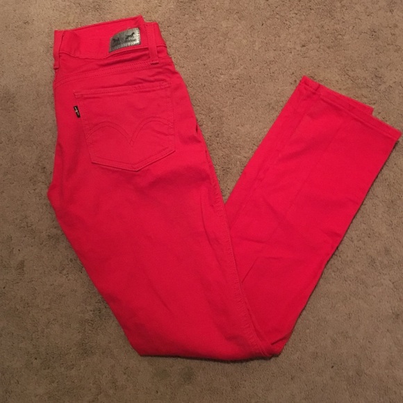 Red Levi jeans