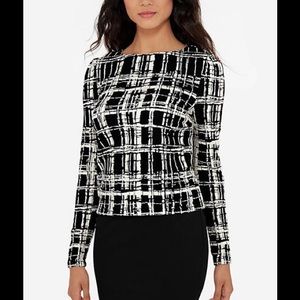 The Limited Patterned Shirred Top