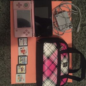 3ds, games for it , case for it , charger