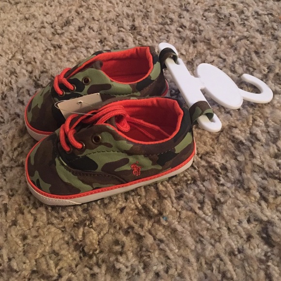 NEW Polo Ralph Lauren Baby Camo patterned shoes