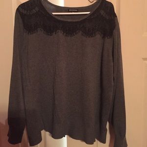 Lace detail sweater