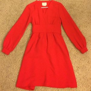 Size 4. Kate Spade. Red Tie Back Dress.