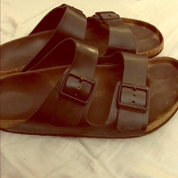 Black Leather Strap Birkenstocks