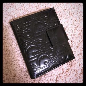 Christian Dior Black patent leather wallet
