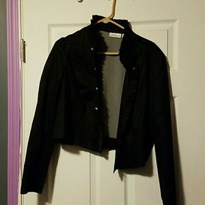 Lightweight black jacket/top buttons gold