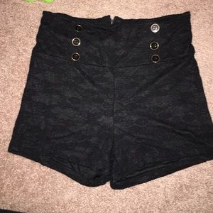 High waisted lace shorts