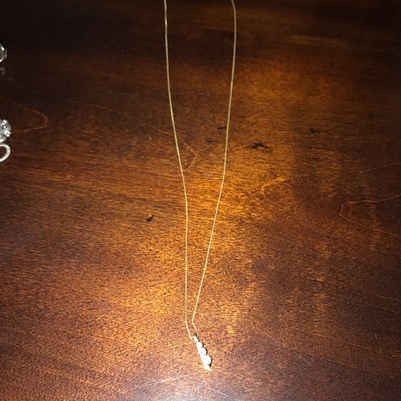 Tear drop diamond necklace