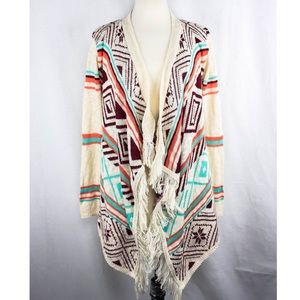 Tribal and Fringe Cardigan