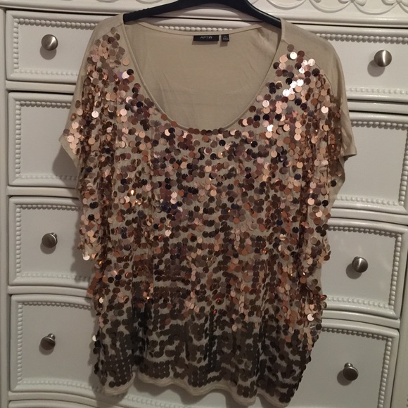 Gold Sparkly Confetti Blouse