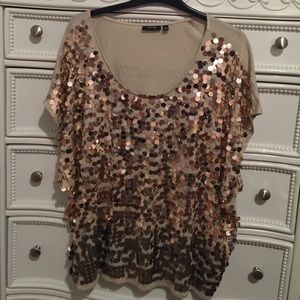 Gold Sparkly Confetti Blouse