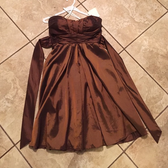 Espresso bridesmaid dress - Picture 1 of 4