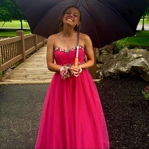 Selling my bright pink prom dress!