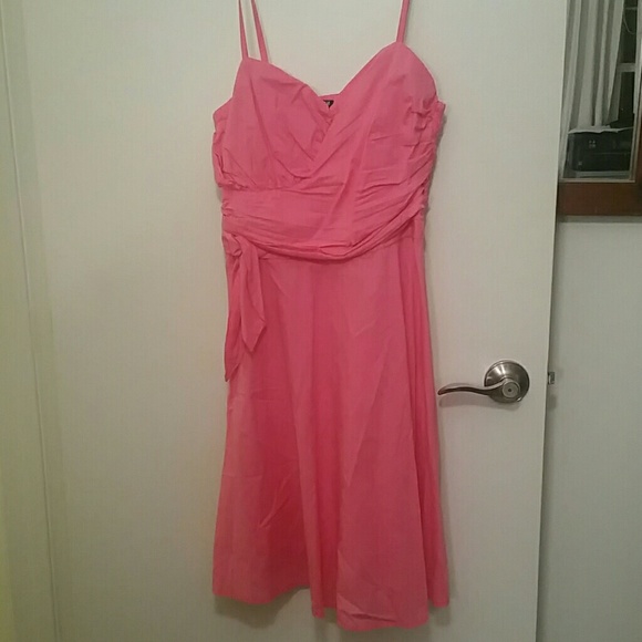 Pink dress.