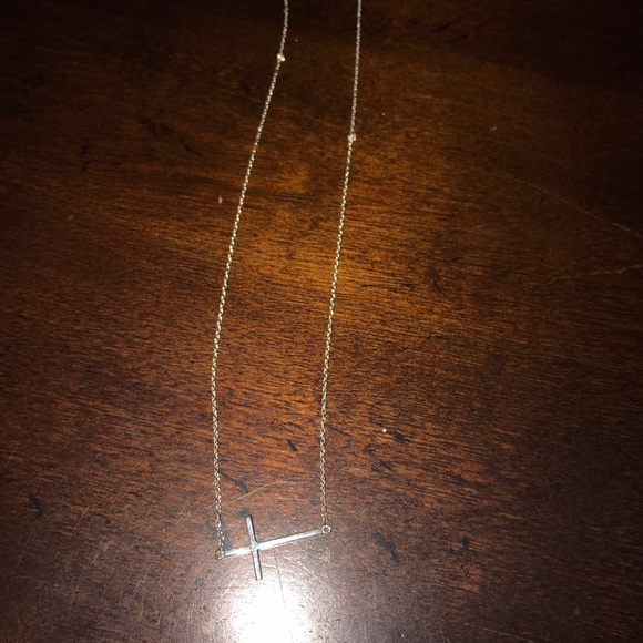 Silver cross necklace