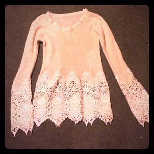 Beautiful lace long sleeve sweater