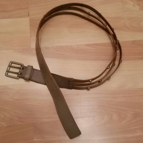 GAP taupe/olive studde leather belt Small