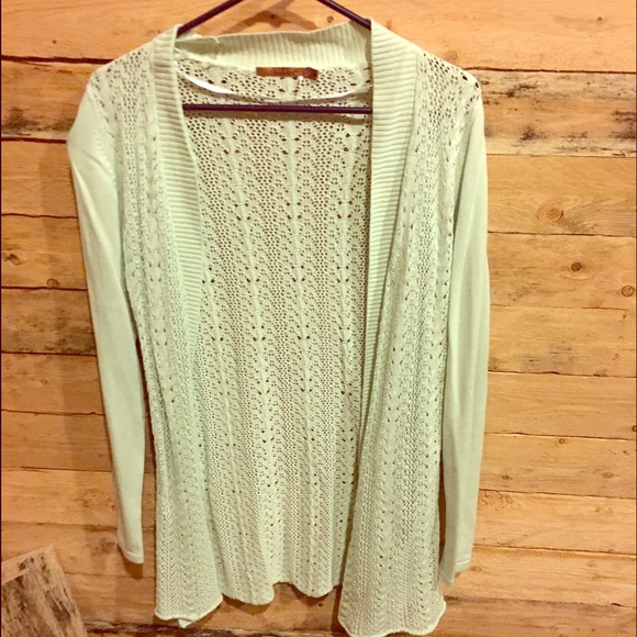 Light green cardigan