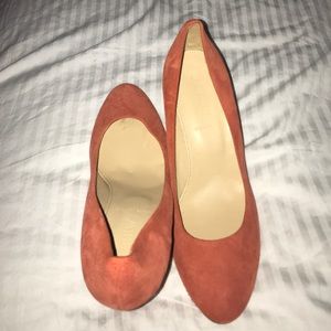 J.Crew Martina Persimmon Suede Wedges, 6.5