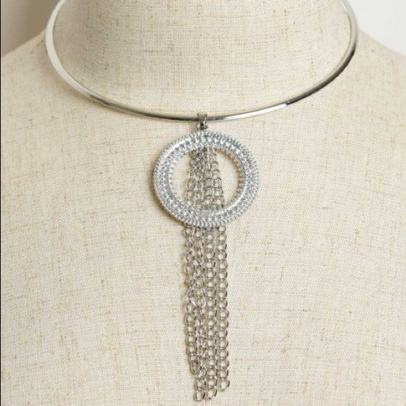 MULTI STONE RING TASSEL DROP NECKLACE CHOKERS
