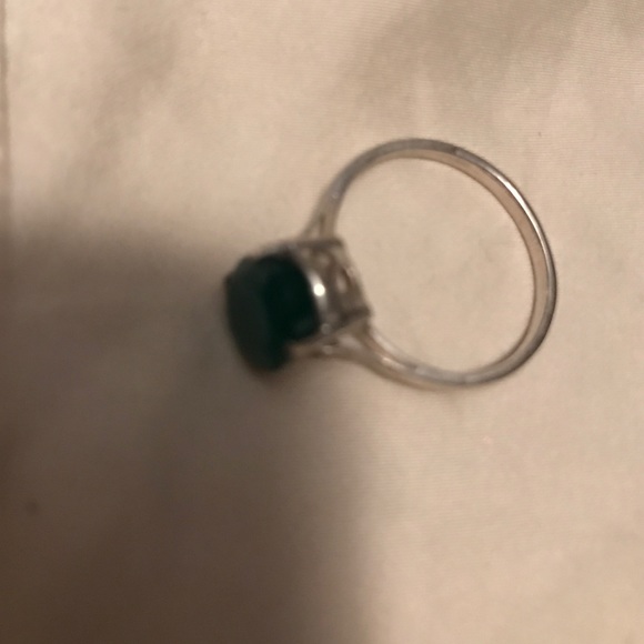 Silver jade ring