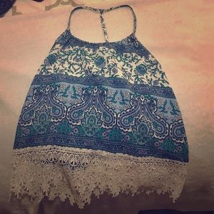Patterned halter top