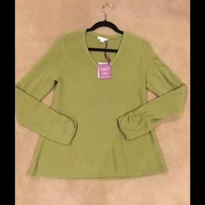 Garnet Hill 100% Cashmere Easy Modern Sweater