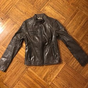 Laundry by Shelli Segal Leather Moto Jacket NWOT