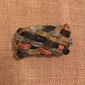 Metal braided cuff bracelet