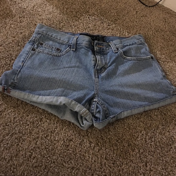 High waisted denim shorts