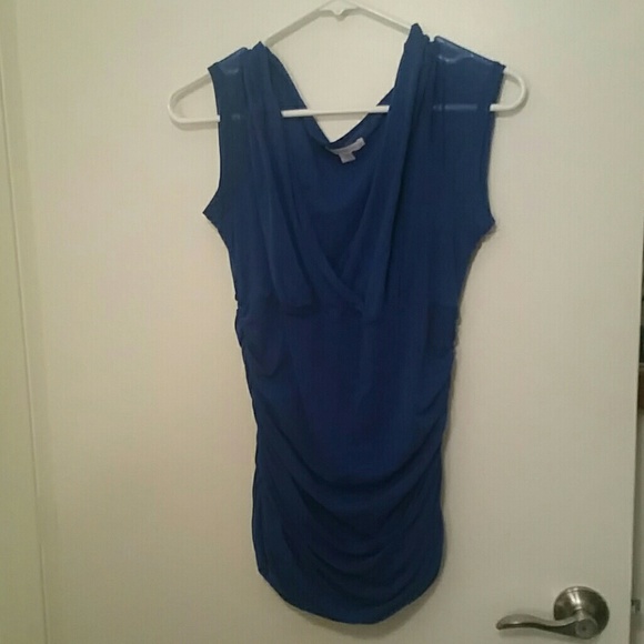 Blue blouse.