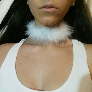 White Feather Choker