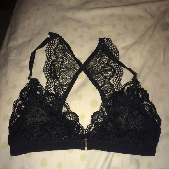 Black lace bralette NWOT