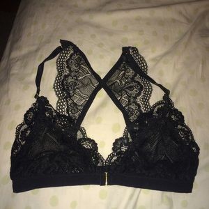 Black lace bralette NWOT
