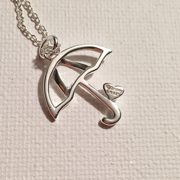 NEW Disney Theme Sterling Silver Umbrella Necklace - Picture 3 of 6