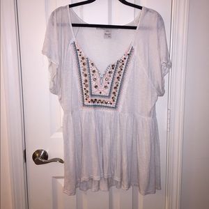 American Rag Beaded Babydoll Top