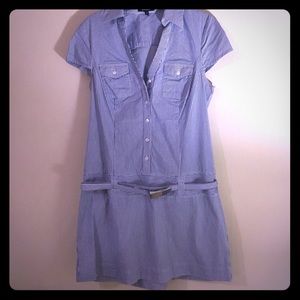 Express Pinstripe Shirt Dress