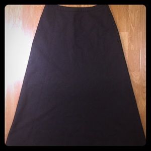 Charcoal Grey Wool A-line Skirt