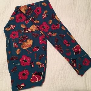 OS LuLaRoe floral leggings
