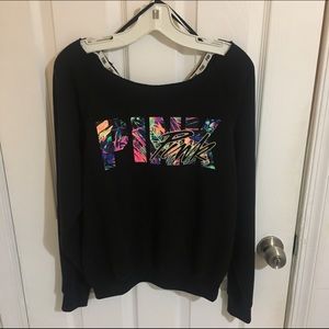 PINK Off-the-Shoulder Sweatshirt