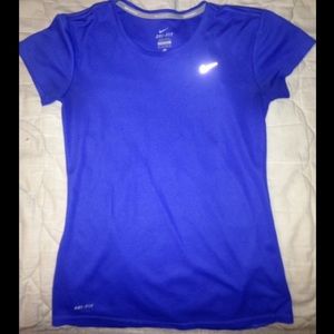 Blue Nike Dri-Fit Running Shirt