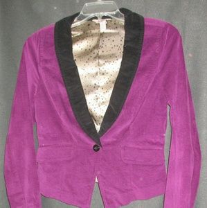 Suede Black and Purple Blazer