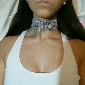 Flash Sale☇Rhinestone Silver Choker