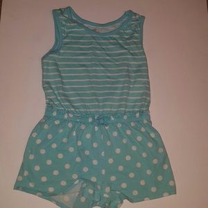 Children's Place Striped Polka-dot Romper (5T)
