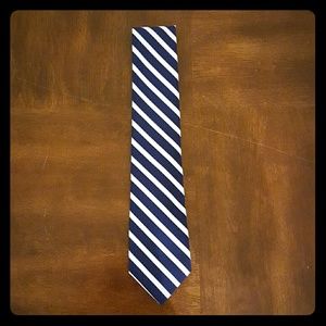 Merona Navy Blue and White stripes tie. Never worn